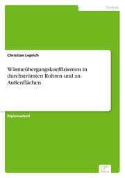 Cover von Wärmeübergangskoeffizienten in durchströmten Rohren und an Außenflächen