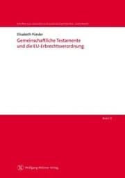 Cover von Gemeinschaftliche Testamente und die EU-Erbrechtsverordnung