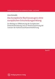 Cover von Das Europäische Nachlasszeugnis ohne europäischen Entscheidungseinklang