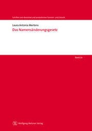Cover von Das Namensänderungsgesetz