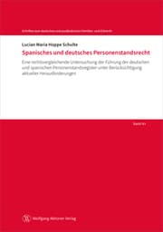 Cover von Spanisches und deutsches Personenstandsrecht