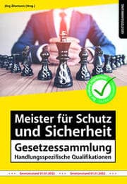 Cover von Meister für Schutz und Sicherheit Gesetzessammlung - Handlungsspezifische Qualifikationen