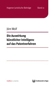 Cover von Die Auswirkung künstlicher Intelligenz auf das Patentverfahren