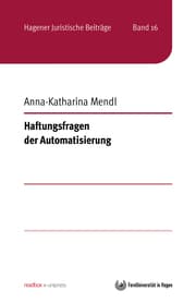 Cover von Haftungsfragen der Automatisierung