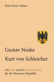 Cover von Gustav Noske Kurt von Schleicher