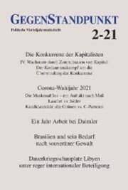 Cover von GegenStandpunkt 2-21