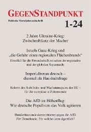 Cover von GegenStandpunkt 1-24