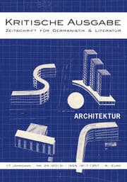 Cover von Kritische Ausgabe