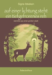 Cover von auf einer lichtung steht ein tiefgefrorenes reh