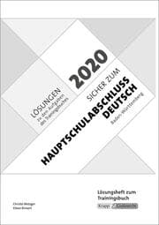 Cover von Sicher zum Hauptschulabschluss Deutsch Baden-Württemberg 2020