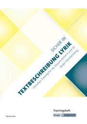 Cover von Sicher in Textbeschreibung Lyrik - Baden-Württemberg - Trainingsheft