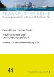 Cover von Nachhaltigkeit und Versicherungsaufsicht