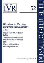 Cover von Düsseldorfer Vorträge zum Versicherungsrecht 2022