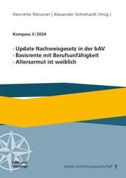 Cover von Update Nachweisgesetz in der bAV, Basisrente mit Berufsunfähigkeit, Altersarmut ist weiblich