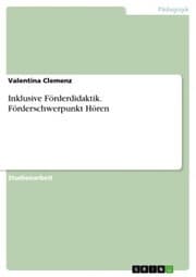 Cover von Inklusive Förderdidaktik. Förderschwerpunkt Hören