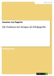 Cover von Die Funktion des Designs als Erfolgsgröße