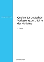 Cover von Quellen zur deutschen Verfassungsgeschichte der Moderne