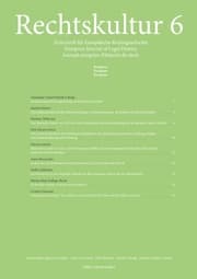 Cover von Rechtskultur 6