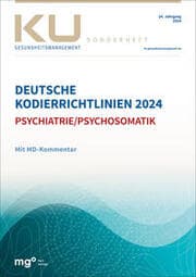 Cover von Deutsche Kodierrichtlinien für die Psychiatrie/Psychosomatik 2024 mit MD-Kommentar