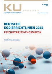 Cover von Deutsche Kodierrichtlinien für die Psychiatrie/Psychosomatik 2025 mit MD-Kommentar