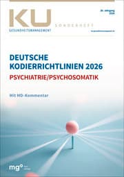 Cover von Deutsche Kodierrichtlinien für die Psychiatrie/Psychosomatik 2026 (DKR-Psych)