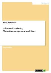 Cover von Advanced Marketing. Marketingmanagement und Sales
