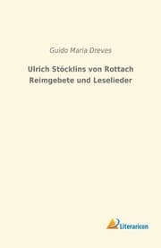 Cover von Ulrich Stöcklins von Rottach Reimgebete und Leselieder