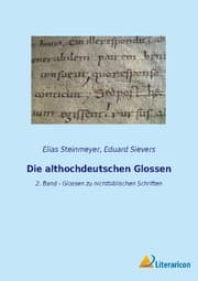 Cover von Die althochdeutschen Glossen