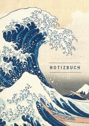 Cover von Notizbuch klein A5 Blanko - Notizheft 44 Seiten 90g/m2 - Softcover Hokusai 'Die große Welle vor Kanagawa' - FSC Papier