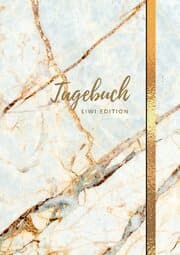 Cover von Tagebuch - A5 liniert - 100 Seiten 90g/m2 - Soft Cover Motiv Marmor weiß - FSC Papier
