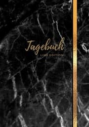 Cover von Tagebuch - A5 liniert - 100 Seiten 90g/m2 - Soft Cover Motiv Marmor schwarz - FSC Papier