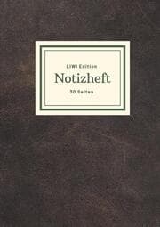 Cover von Dünnes Notizheft A5 liniert - Notizbuch 30 Seiten 90g/m2 - Softcover schwarz - FSC Papier