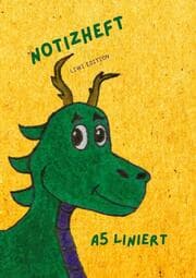 Cover von Dünnes Notizheft für Kinder - A5 liniert - Softcover Drache - FSC Papier