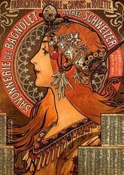 Cover von Notizbuch schön gestaltet mit Leseband - A5 Hardcover blanko - Jugendstil - 100 Seiten 90g/m2 - FSC Papier