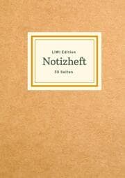 Cover von Dünnes Notizheft A5 liniert - Notizbuch 30 Seiten 90g/m2 - Softcover hellbraun - FSC Papier