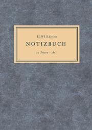 Cover von Dünnes Notizbuch A5 liniert - Notizheft 30 Seiten 90g/m2 - Softcover blau meliert - FSC Papier
