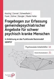 Cover von Fragebogen zur Erfassung gemeindepsychiatrischer Angebote für schwer psychisch kranke Menschen