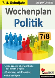 Cover von Wochenplan Politik / Klasse 7-8