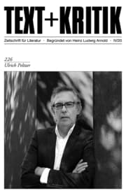 Cover von TEXT + KRITIK 226 - Ulrich Peltzer