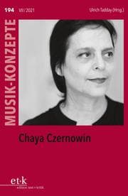 Cover von MUSIK-KONZEPTE 194: Chaya Czernowin