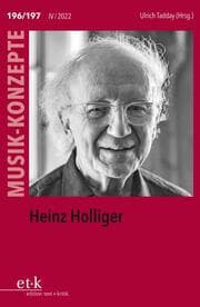 Cover von Heinz Holliger