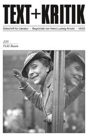 Cover von TEXT + KRITIK 235 - Vicki Baum