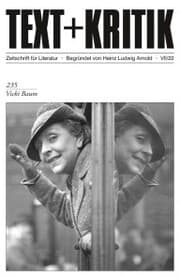 Cover von TEXT + KRITIK 235 - Vicki Baum