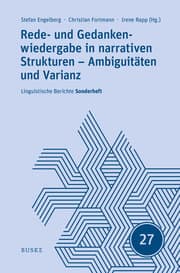 Cover von Rede- und Gedankenwiedergabe in narrativen Strukturen - Ambiguitäten und Varianz