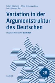 Cover von Variation in der Argumentstruktur des Deutschen