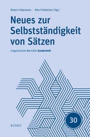 Cover von Neues zur Selbstständigkeit von Sätzen