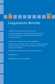 Cover von Linguistische Berichte Heft 269