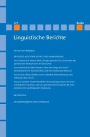 Cover von Linguistische Berichte Heft 273