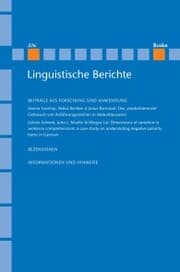 Cover von Linguistische Berichte Heft 276