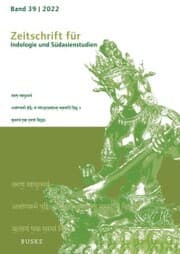 Cover von Zeitschrift für Indologie und Südasienstudien
